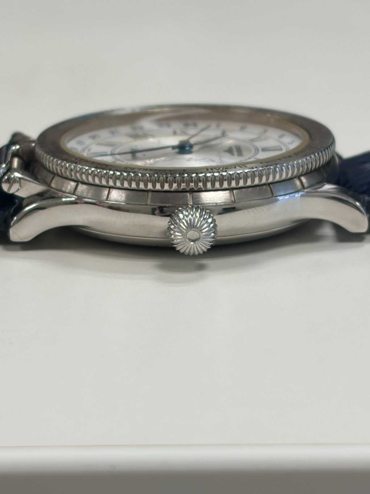  ロンジン L 2 610 4 リンドバーグ GMT デイト AT 自動巻き メンズ SS 革ベルト 3000本 あり 稼働品 自動巻き時計 腕時計(アナログ)