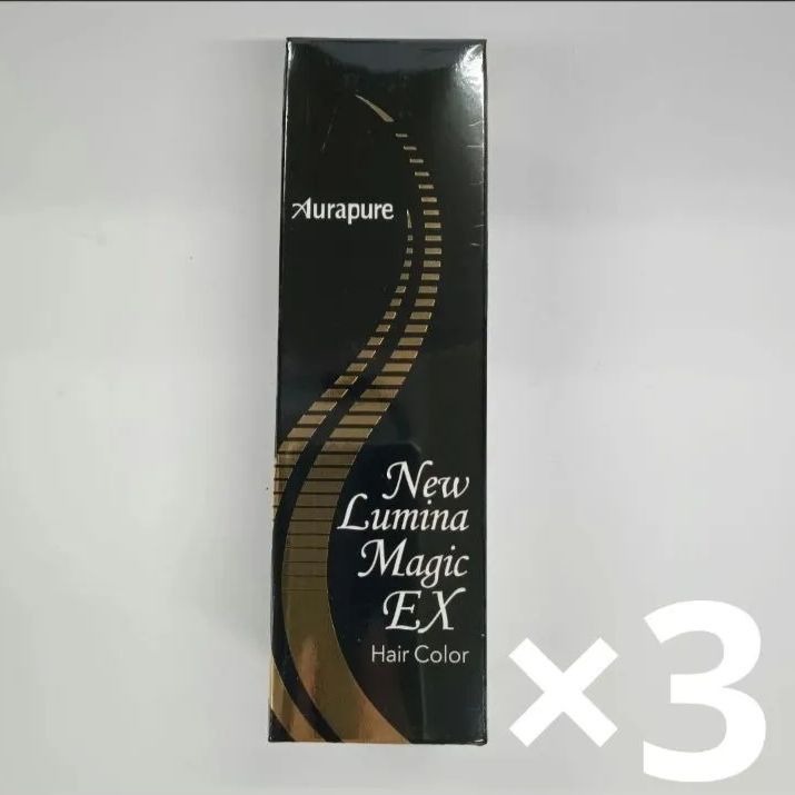 o71110002 アウラピュア ニュールミナマジックEX 75g×3 白髪染めクリーム 自宅 自分で 簡単 さっとつけるだけ 臭いがきにならない 合成染料不使用