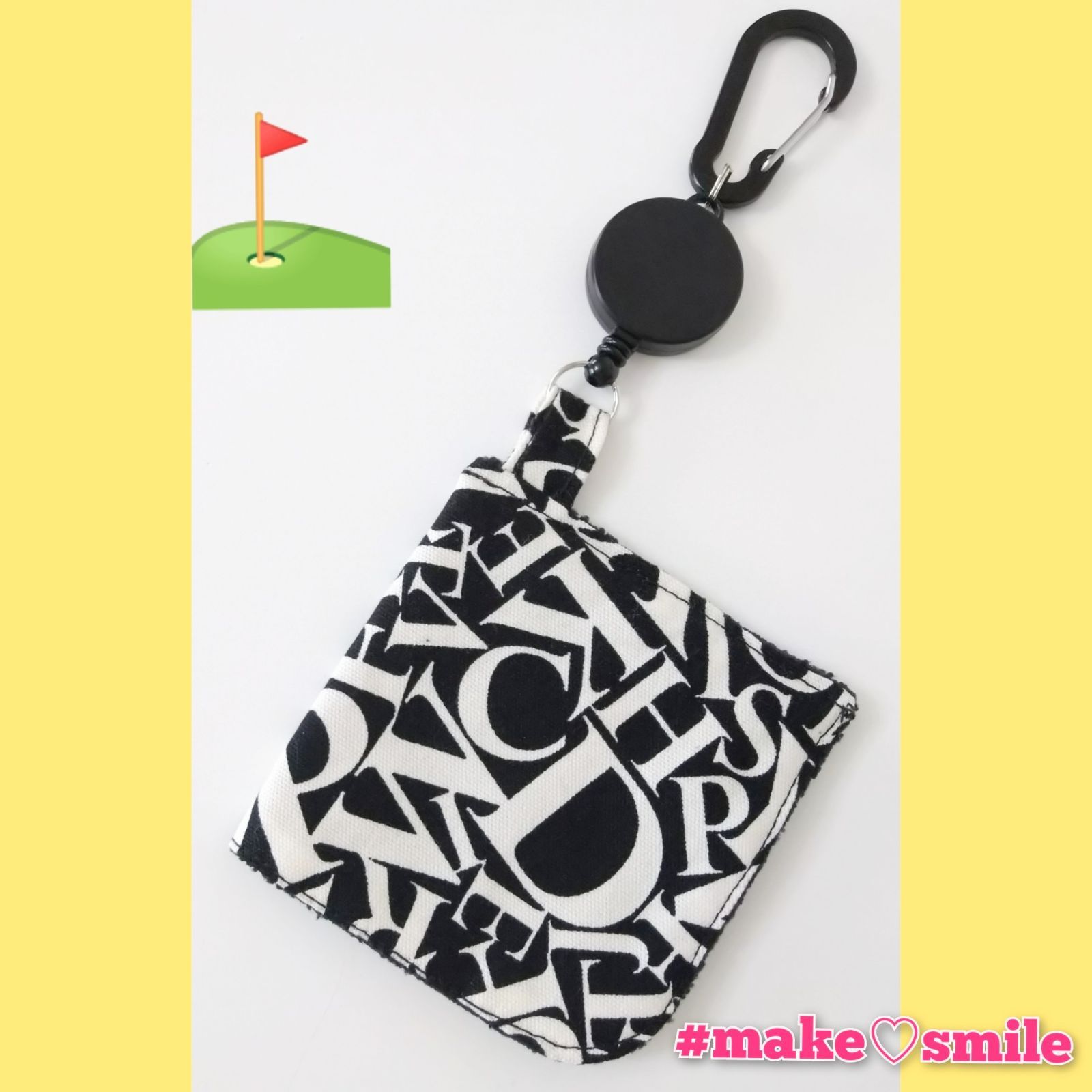 ゴルフボールクリーナー アルファベット柄 ゴルフボールクラブ