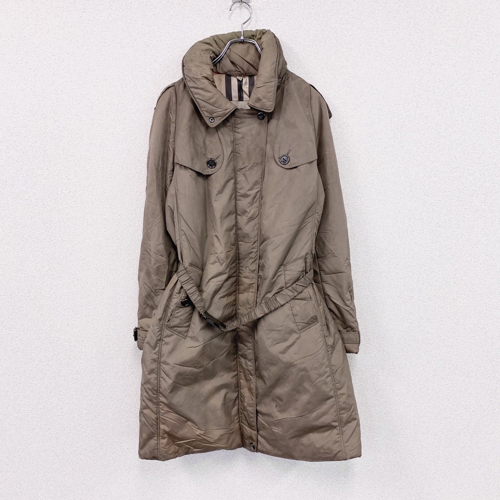 古着 BURBERRY LONDON バーバリーロンドン トレンチコート ステン コート 中綿 ベージュ 14サイズ