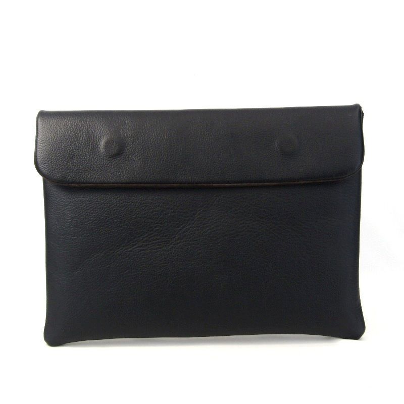 KIKUCHI LEATHER キクチレザー ノートPC用フラップケース LIONA 14インチ シュリンクレザー ブラック 黒 61004094