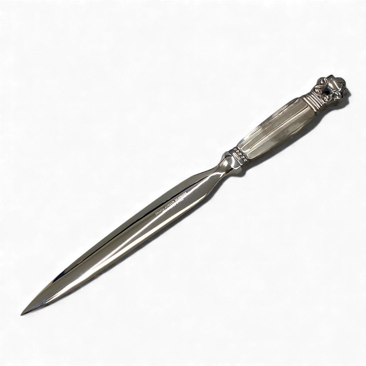 k10 GEORG JENSEN ジョージジェンセン 持ち手STERLING SILVER ペーパーナイフ レターオープナー スターリングシルバー 925 保存袋 き Paper Knifet18r