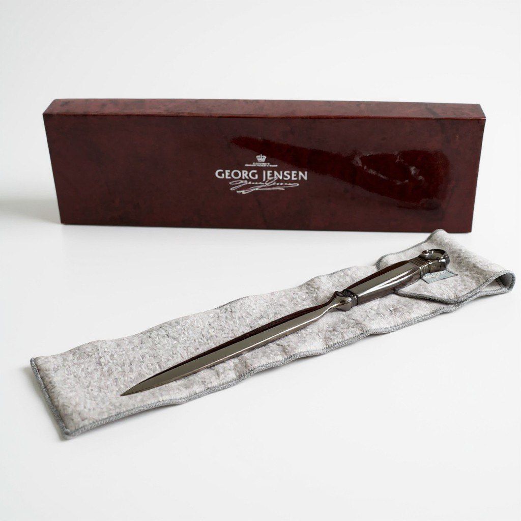 k10 GEORG JENSEN ジョージジェンセン 持ち手STERLING SILVER ペーパーナイフ レターオープナー スターリングシルバー 925 保存袋 き Paper Knifet18r