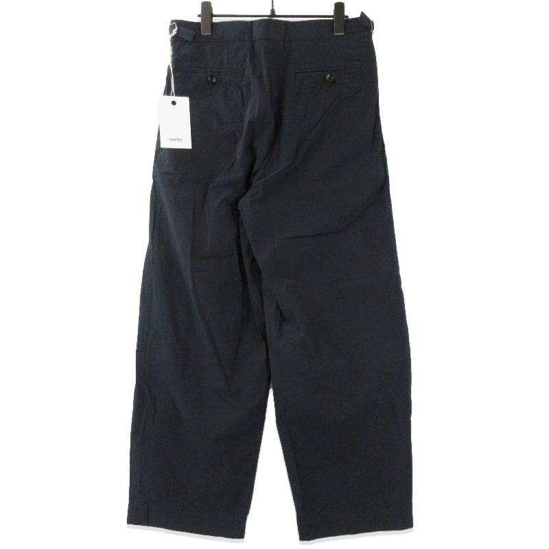 marka マーカ ダブルプリーテッド トラウザー M25E16PT02C サイドアジャスト ブラック 黒 1 71014099