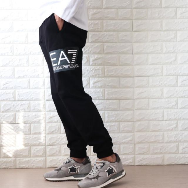 スウェットパンツ ジョガーパンツ メンズ エンポリオアルマーニ ロゴ ブラック EMPORIO ARMANI EA 7 3 DPP 73 PJ 05 Z 1200