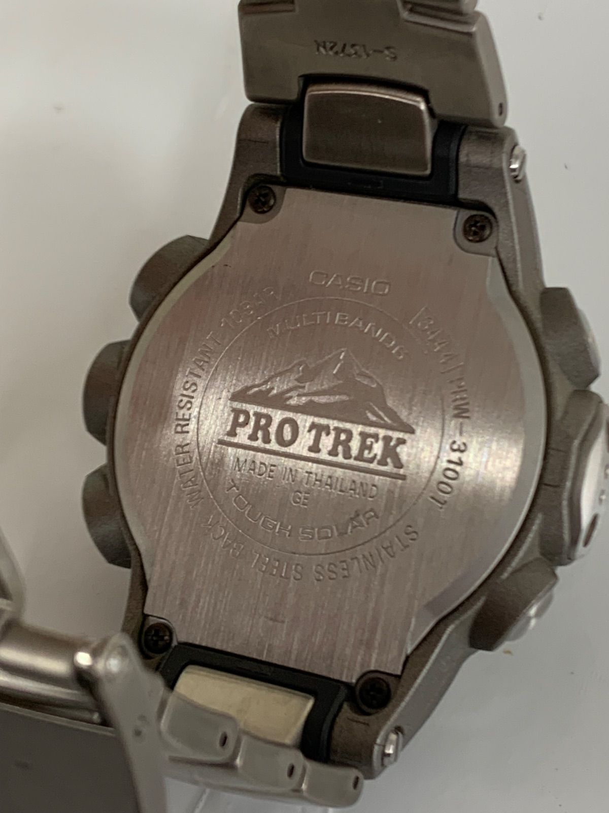 ○2【稼動品】PROTREK PRW-3100T 電波ソーラー 軽量チタンバンド 