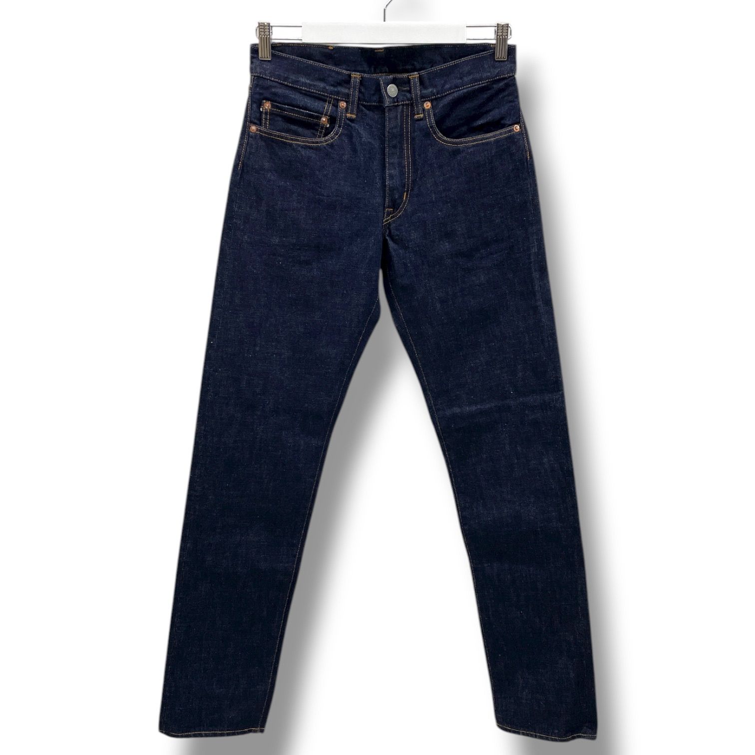 児島ジーンズ 15ozセルビッチ ストレートジップフライデニム デニムパンツ ジーンズ ジーパン 赤耳 隠しリベット rnb102rz 紺 ネイビー インディゴ 30サイズ メンズ 通年 ゴーゴー古着久喜倉庫店 No.1370Y