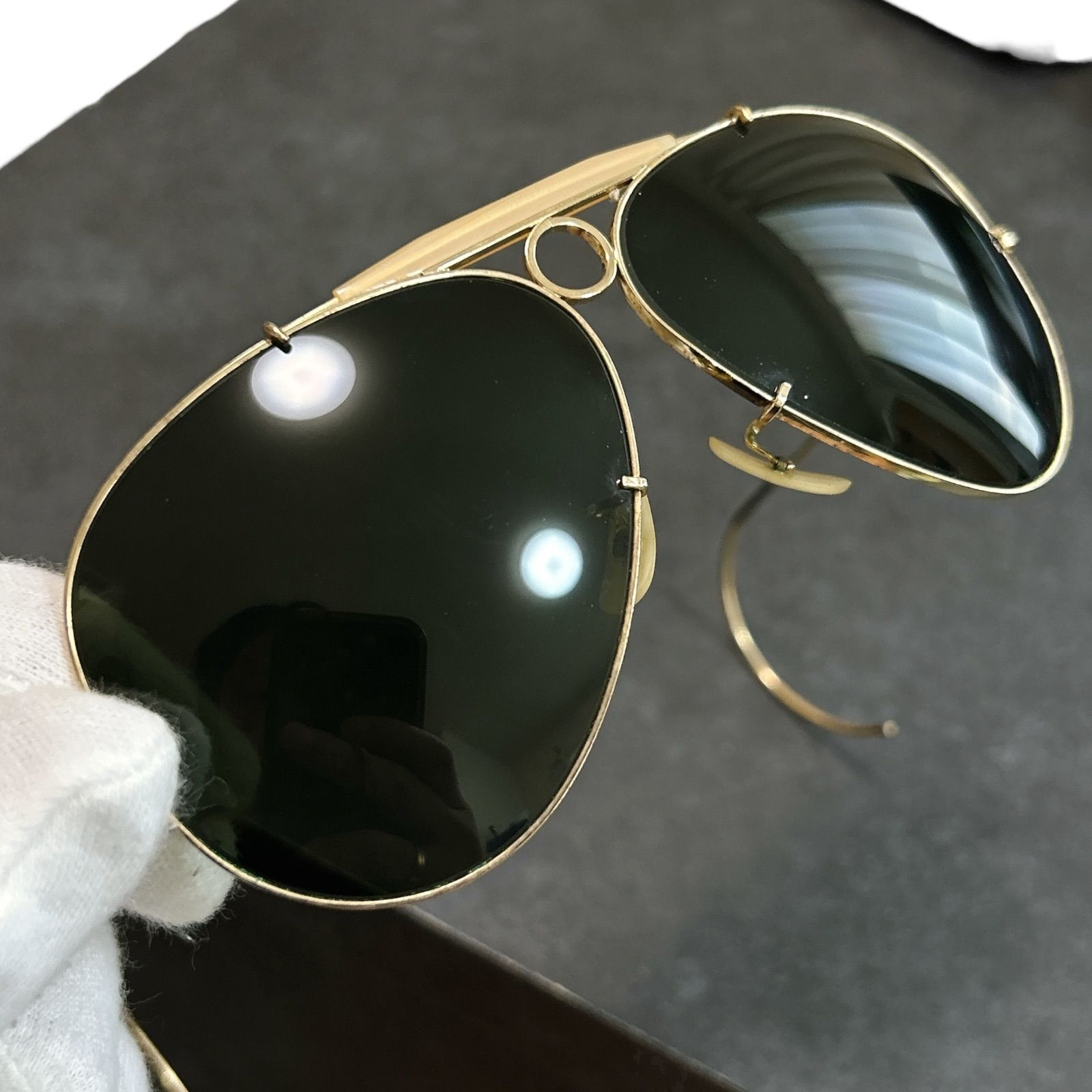 ☆激レア 70s 初期☆ B&L RAYBAN USA Shooter レイバン シューター 金