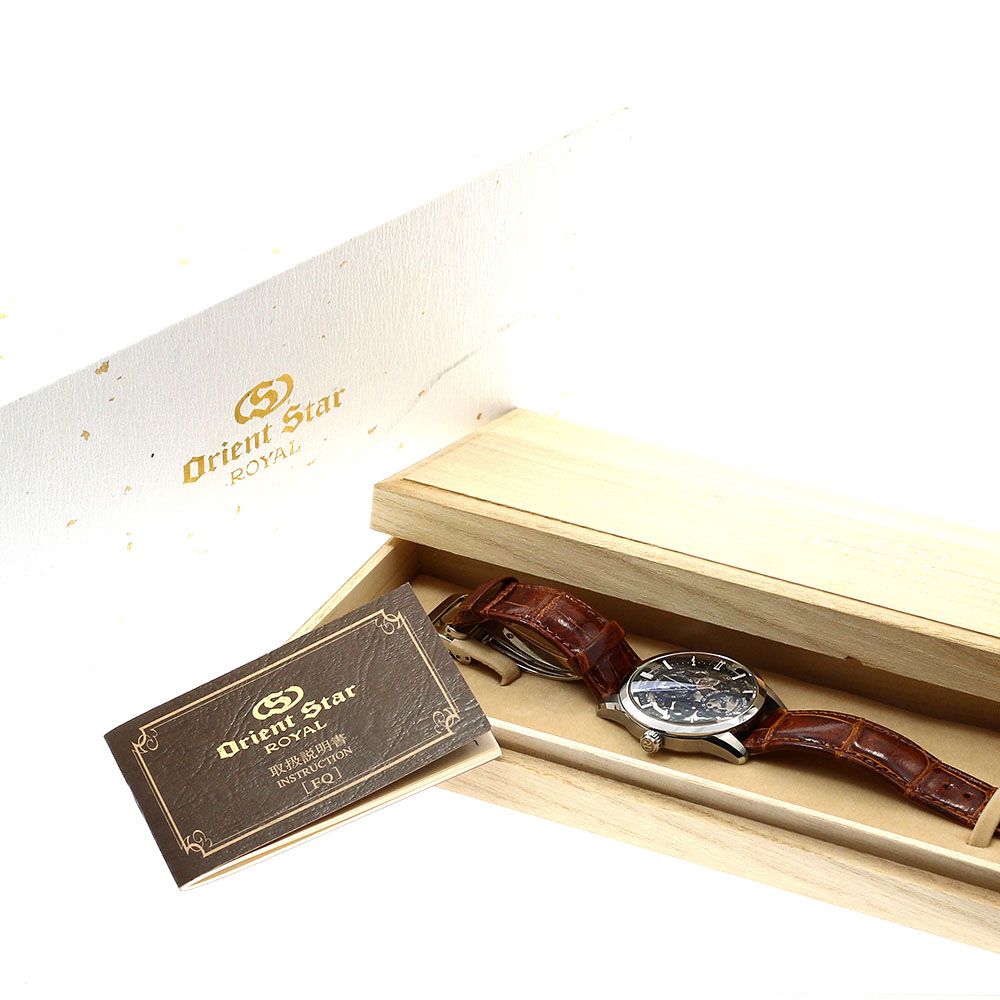 オリエント ORIENT FQ01-C00 ロイヤルオリエント パワーリザーブ 手巻き メンズ き_918847