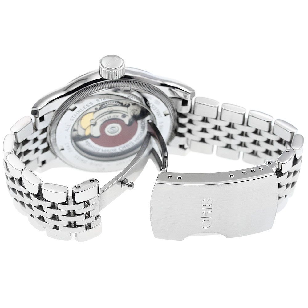 オリス ORIS 7543 ポインターデイト ビッククラウン 自動巻き メンズ_