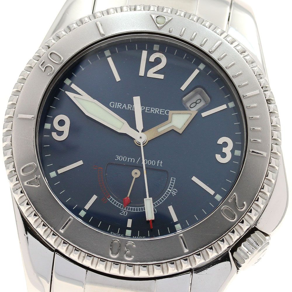 ジラール ペルゴ GIRARD PERREGAUX 49900.1.11.4144 シーホーク パワーリザーブ デイト 自動巻き メンズ保証書付き_908251