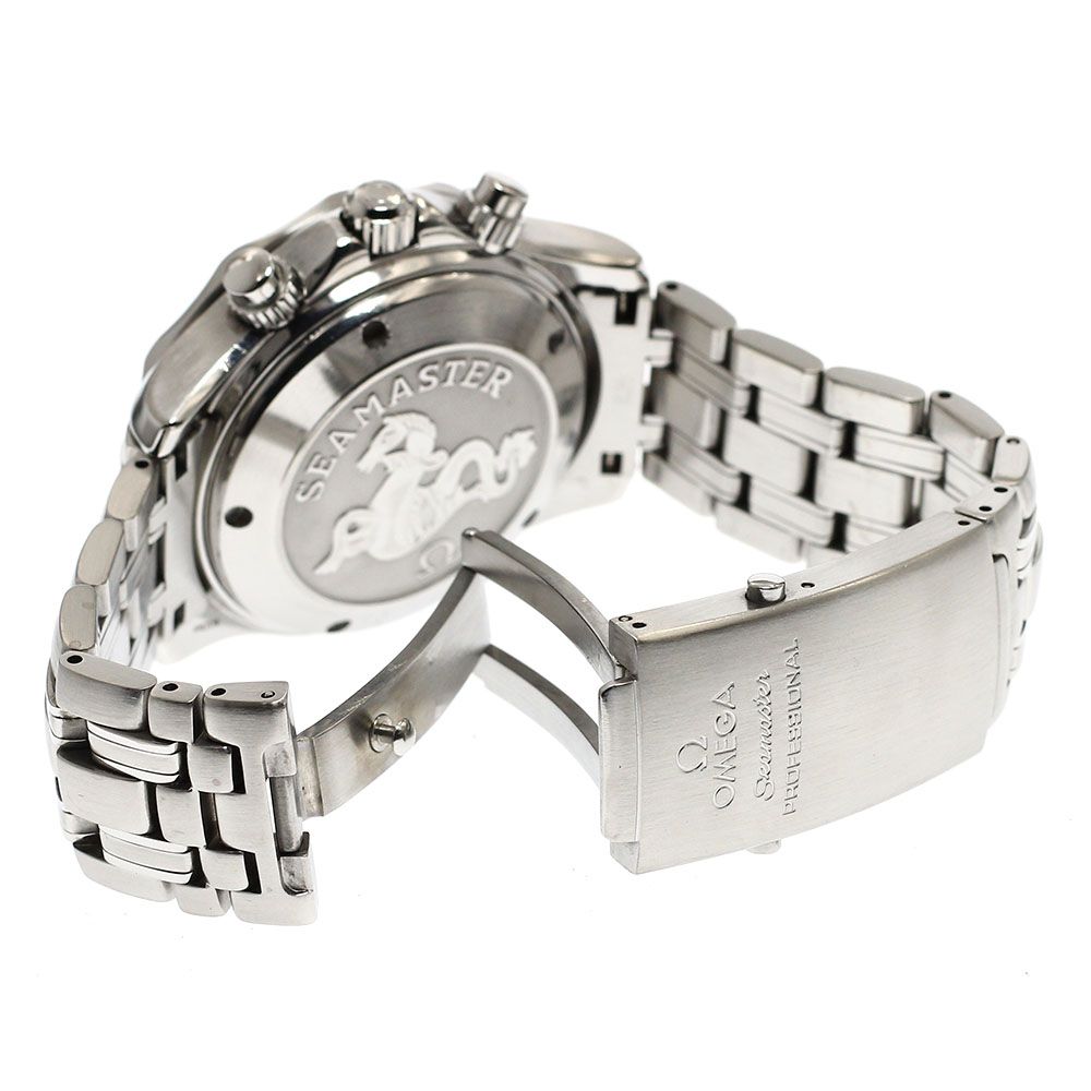  オメガ OMEGA 2225 80 シーマスター300 デイト クロノグラフ 自動巻き メンズ_916398 自動巻き時計 腕時計(アナログ)