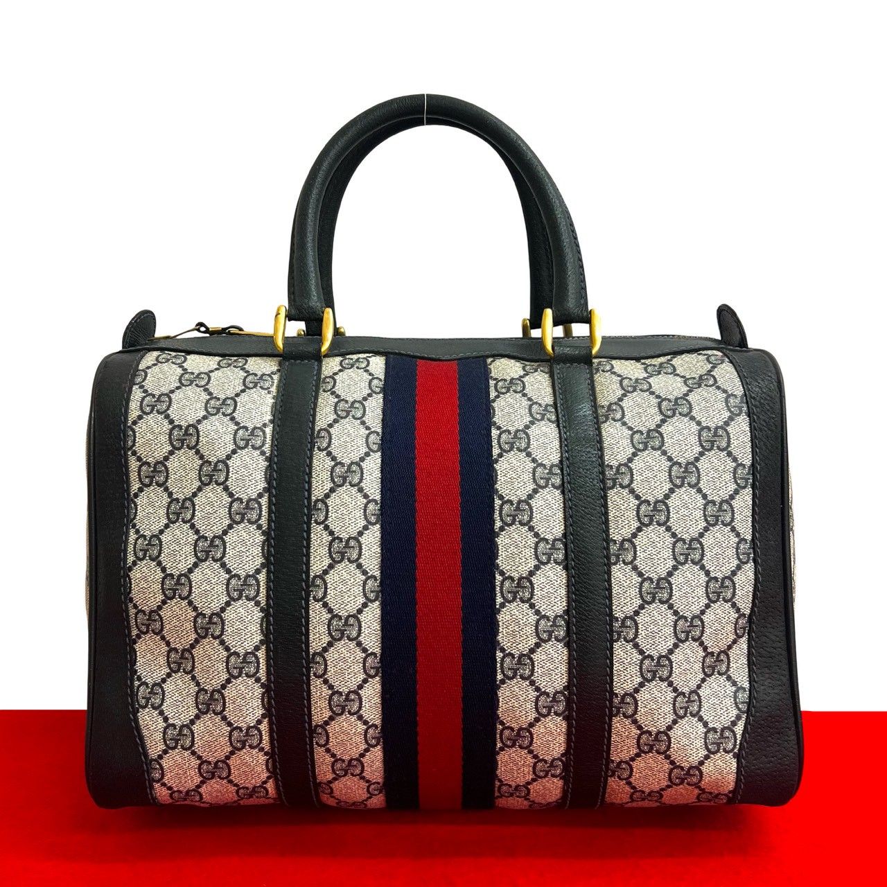 ⭐️GUCCI⭐️グッチ シェリーライン ミニボストン ネイビー 極 美品 GUCCI グッチ オールドグッチ ヴィンテージ シェリーライン