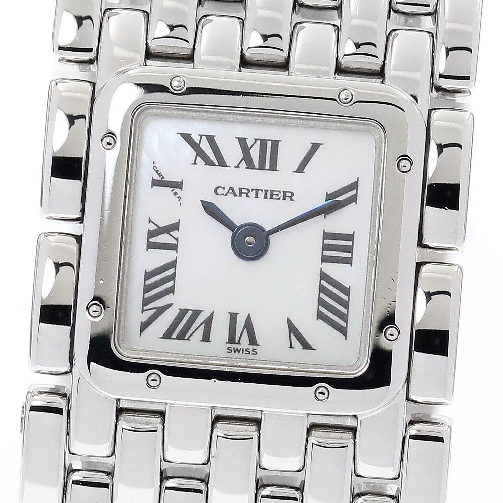 カルティエ CARTIER W61001T9 パンテールリュバン ホワイトシェルダイアル クォーツ レディース_914663