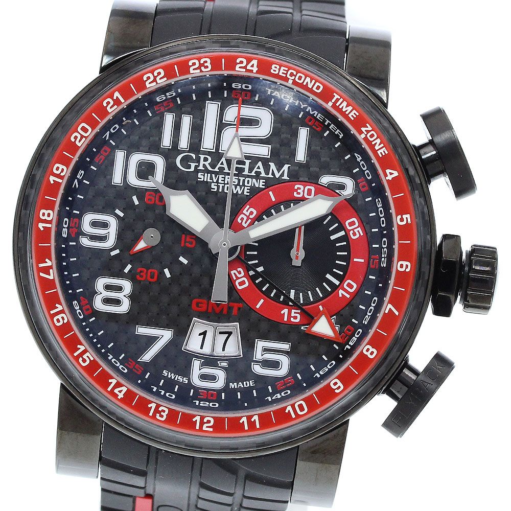 グラハム GRAHAM 2BLCB.B10A シルバーストーン ストウ GMT 250本 自動巻き メンズ 保証書付き_914287