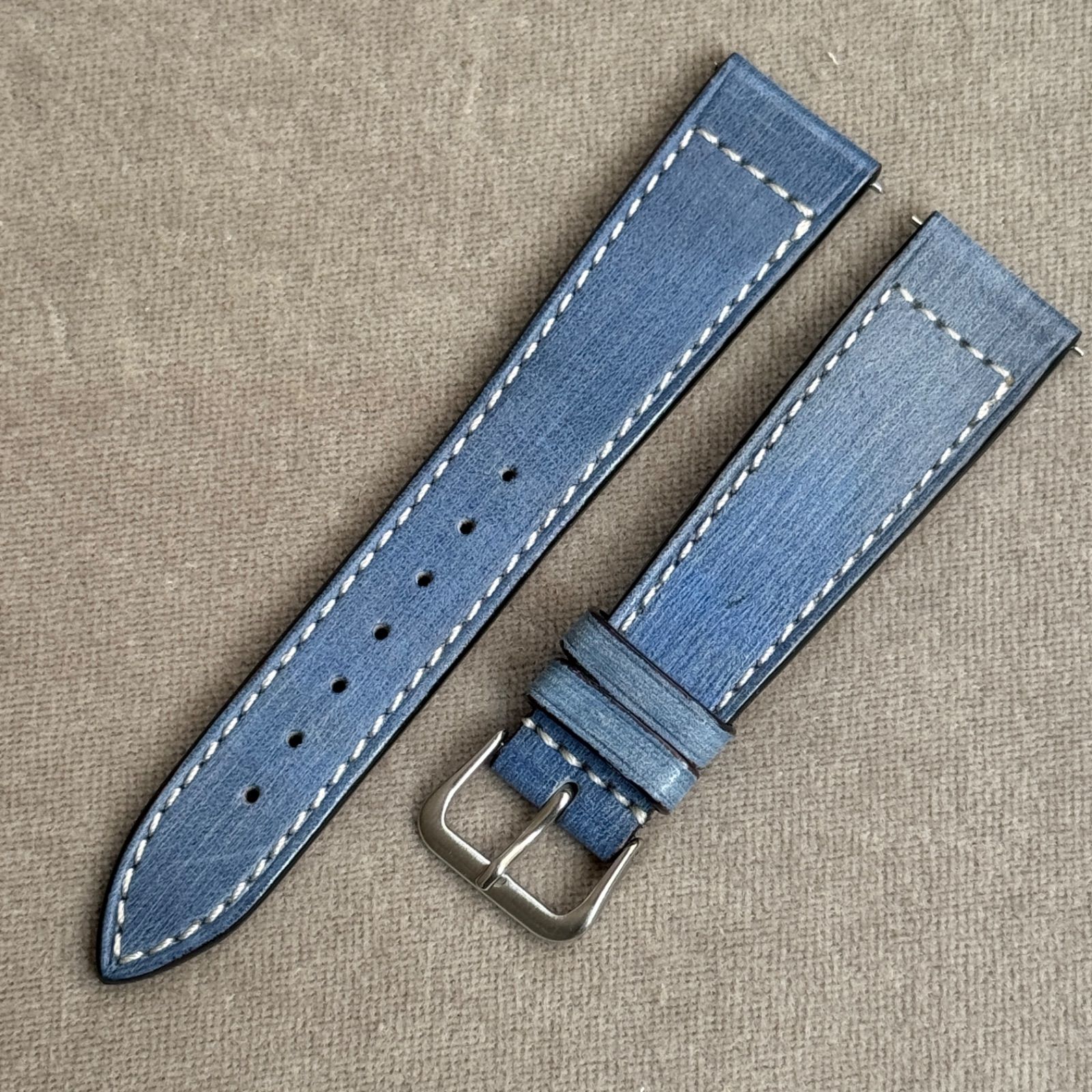 イタリアンレザー ブルー 20 16 mm 松下庵