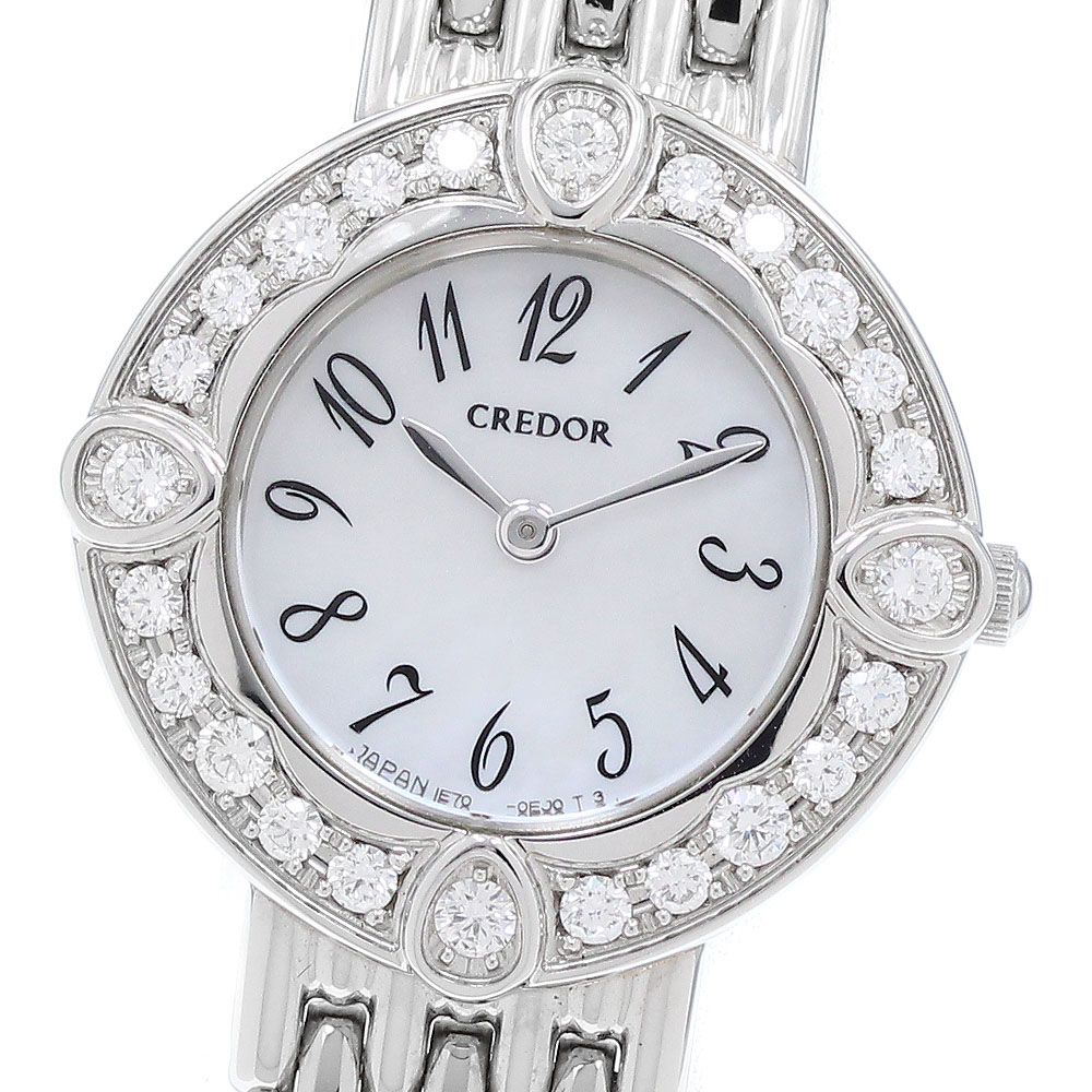 セイコー SEIKO GSTE849 1E70-0CY0 クレドール シグノ ダイヤベゼル クォーツ レディース _919184