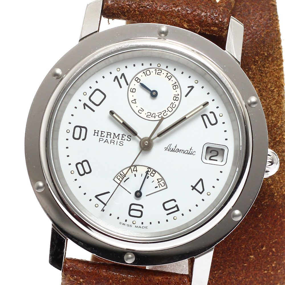 エルメス HERMES CL5.710 クリッパー GMT ドゥブルトゥール 自動巻き メンズ_918343