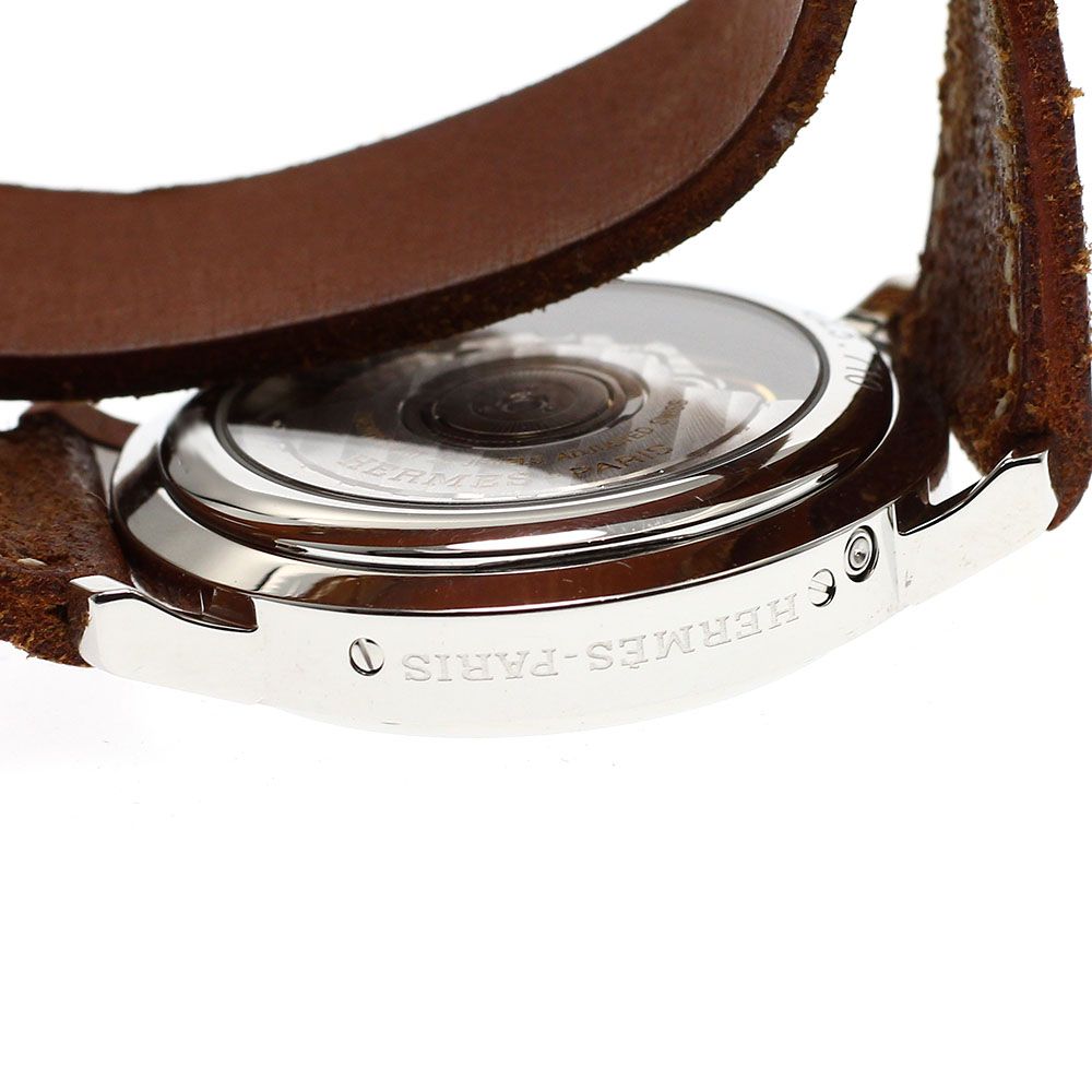  エルメス HERMES CL 5 710 クリッパー GMT ドゥブルトゥール 自動巻き メンズ_918343 自動巻き時計 腕時計(アナログ)