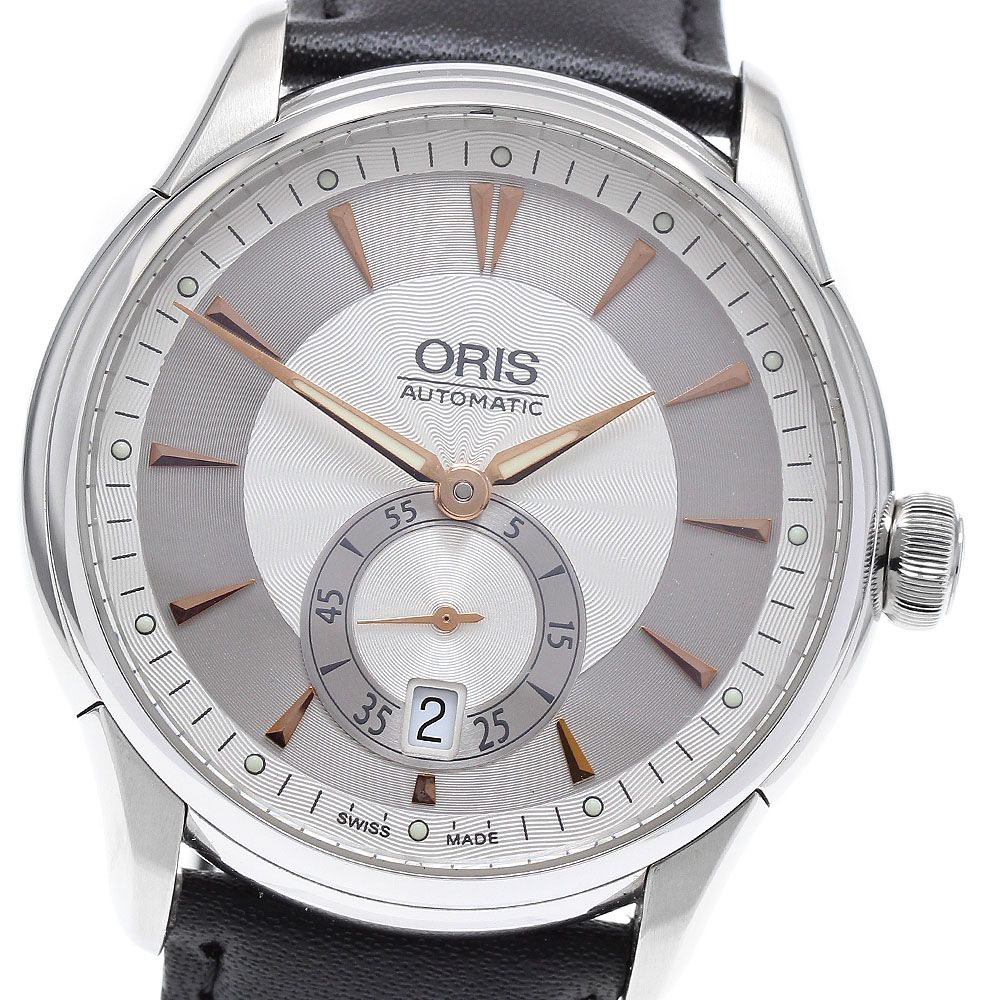 オリス ORIS 7582 アートリエ デイト スモールセコンド 自動巻き メンズ _917109