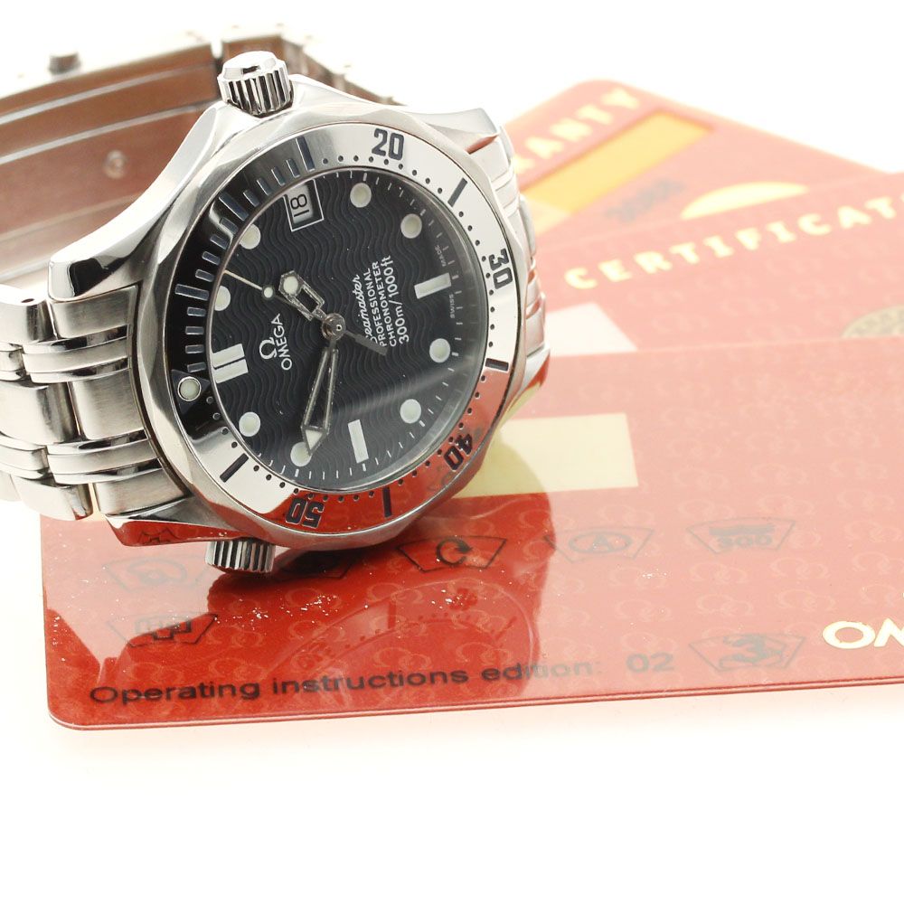 オメガ OMEGA 2552 80 シーマスター ダイバー 300 M デイト 自動巻き ボーイズ保証書付き_899609