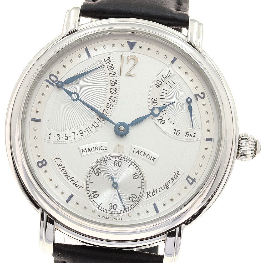 モーリス ラクロア Maurice Lacroix 76840 マスターピース カランドリエ レトログラード 手巻き メンズ_911573