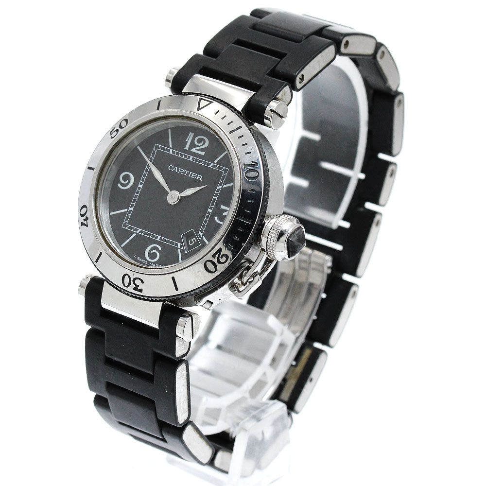カルティエ CARTIER パシャ シータイマー デイト クォーツ レディース_918625