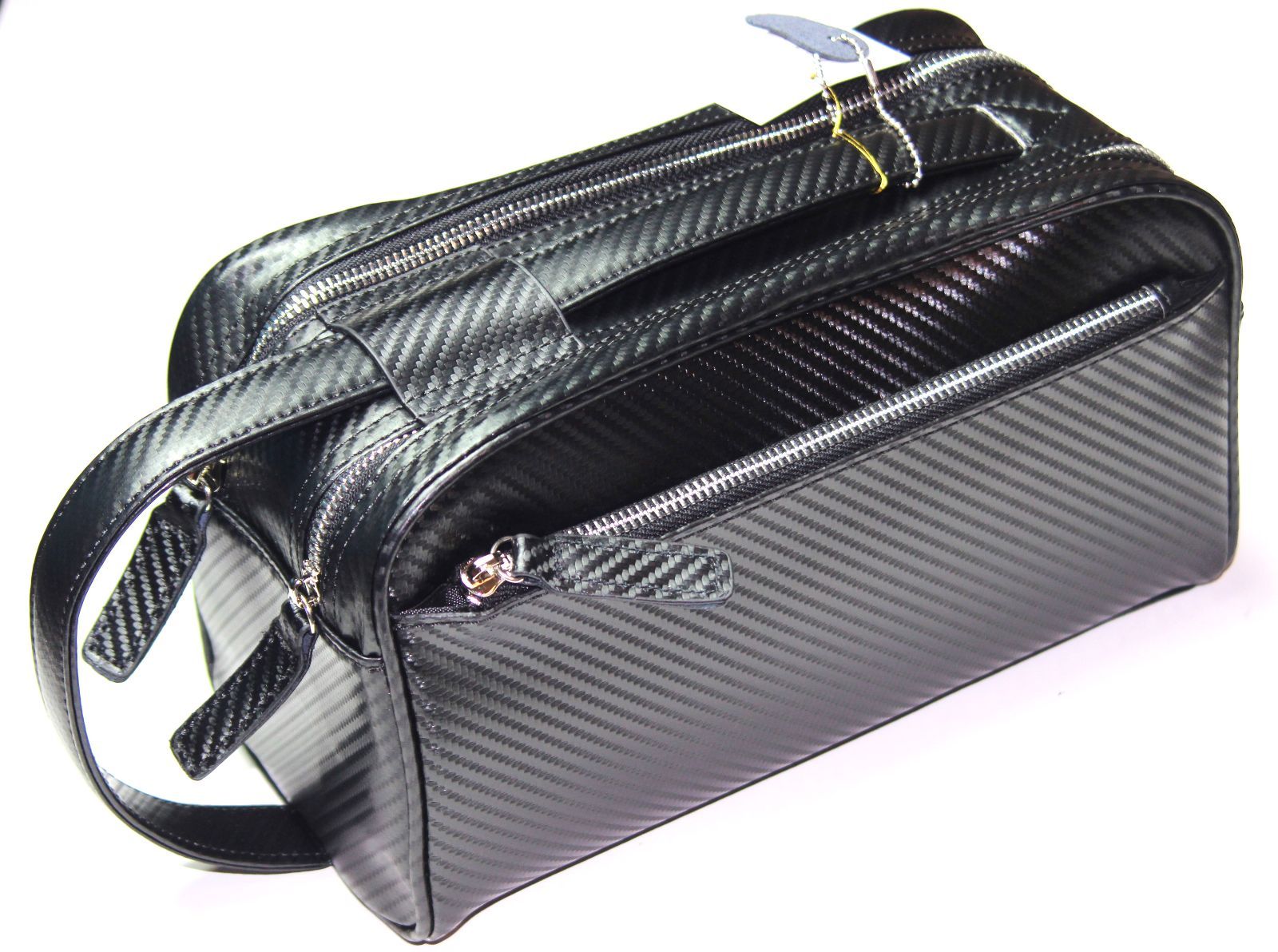 期間 &税込価格 数量 BEAMZ‘SQUARE カーボンレザー トリプルファスナーモデル フリースタイルハンドル 大容量収納 BOX型タイプ 男女兼用 セカンドクラッチバッグ BS-2531 BK