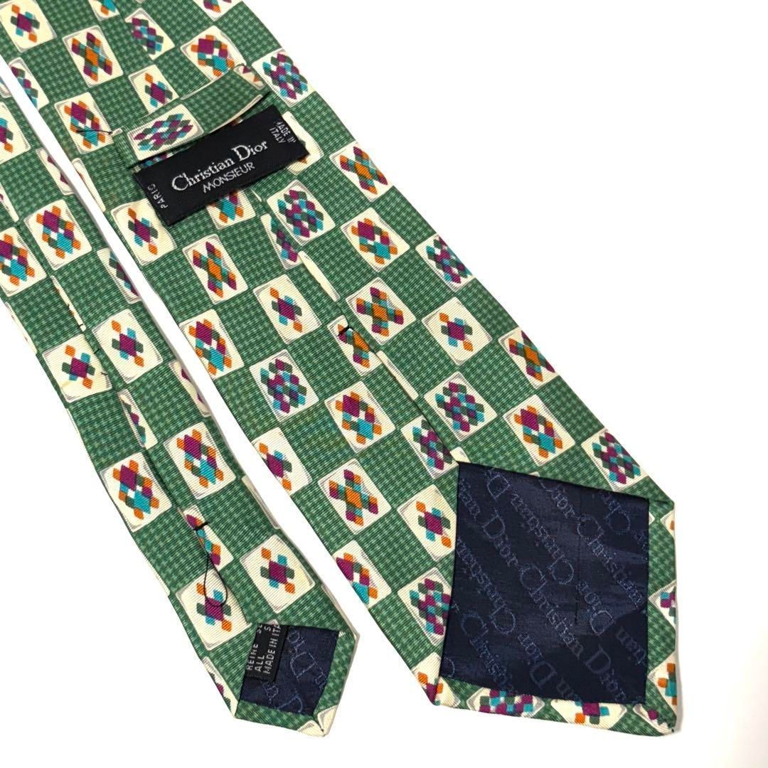 美品✨ クリスチャンディオール ネクタイ 緑 グリーン シルク - メルカリ