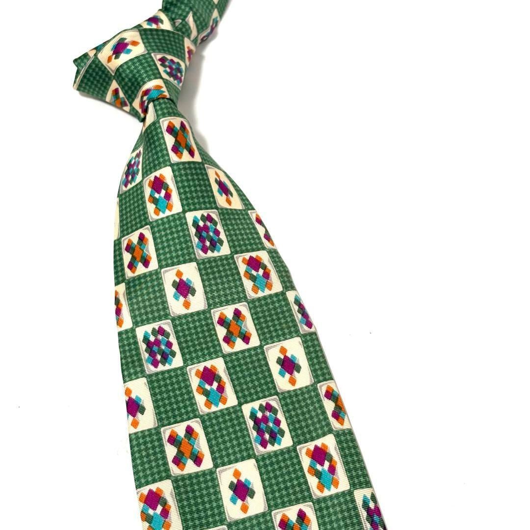 美品✨ クリスチャンディオール ネクタイ 緑 グリーン シルク - メルカリ