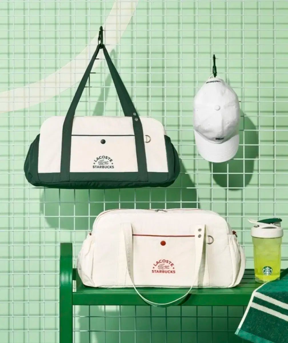 スターバックス ラコステ フリークエンシー マルチプルバッグ テニス バッグ グリーン