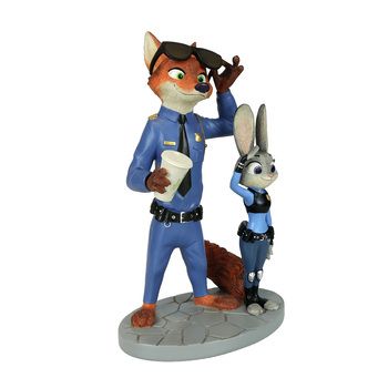  ズートピア ジュディ＆ ニック ZPDユニフォーム Disney Showcase 壁掛け棚 置物 インテリア小物