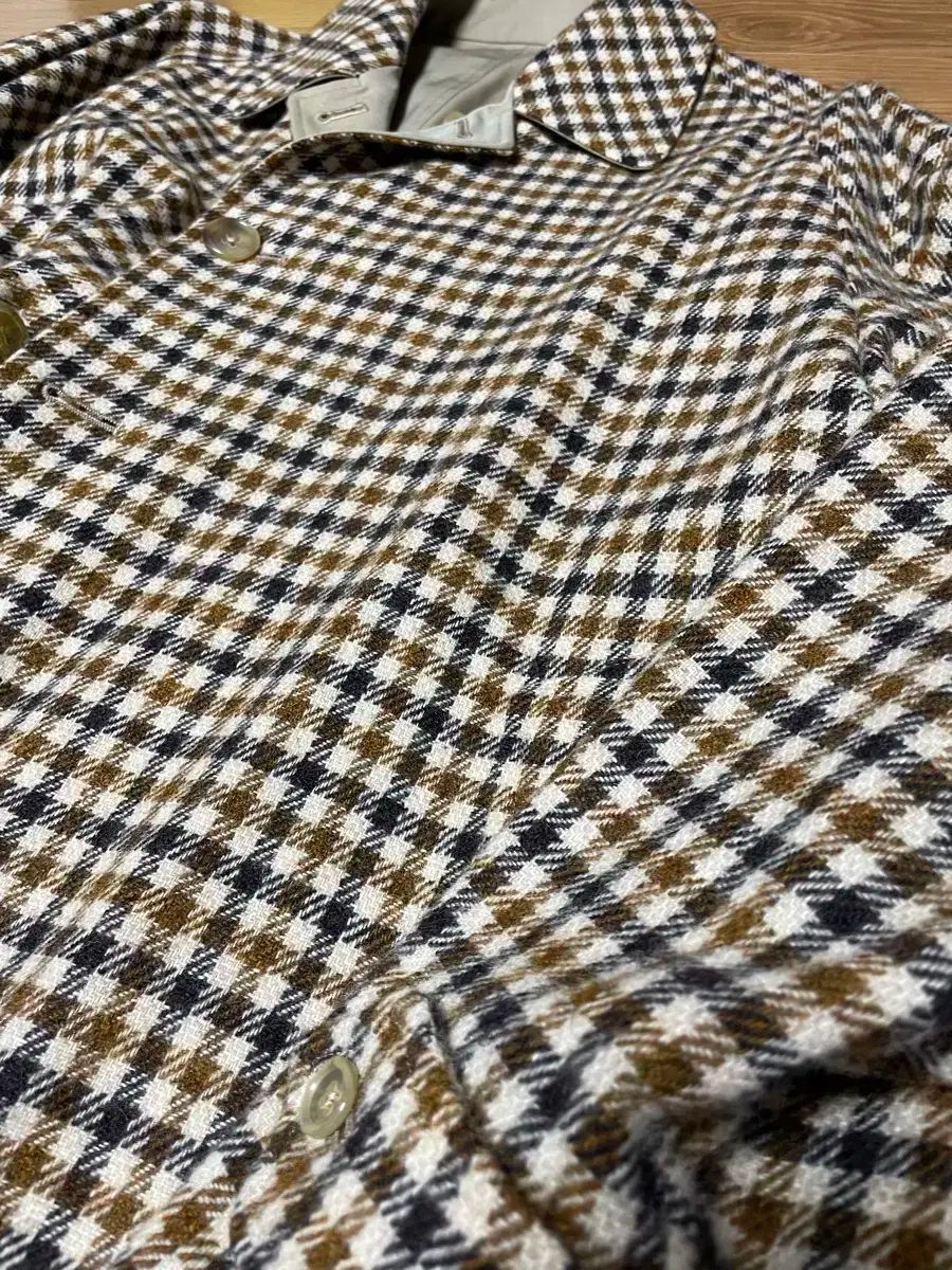 ANATOMICA アナトミカ リバーシブル バルマカーン コート Single ラグラン Gunclub CHECK ウール ツイード