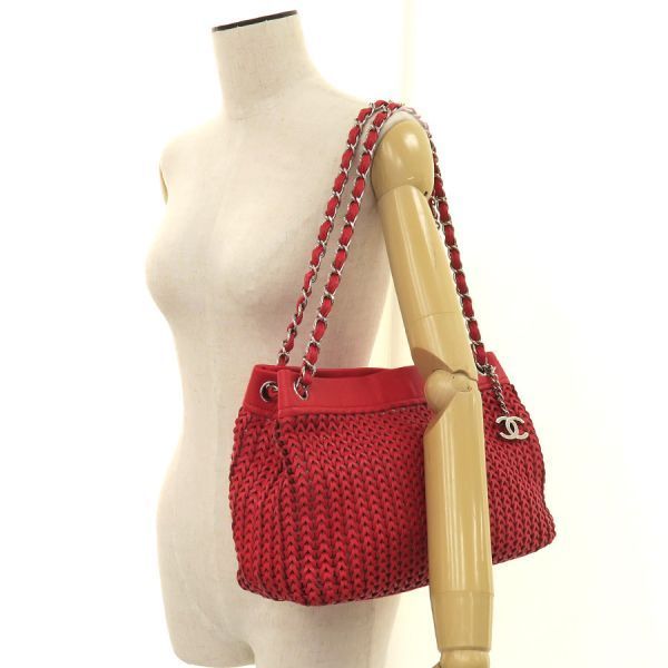 キャビア･編み込みチェーンショルダー Bランク