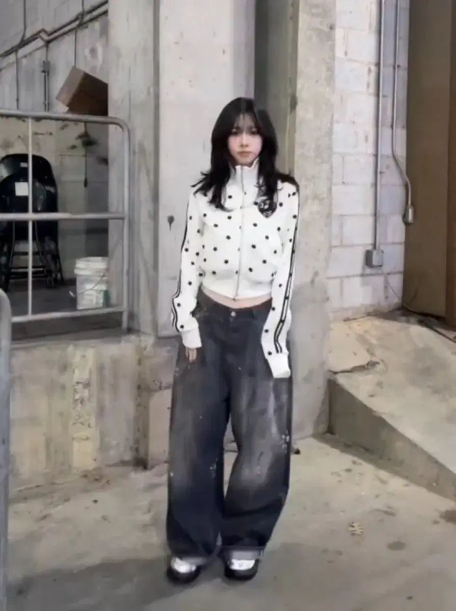 セットアップ エクス スター スポーティー ジップアップ 白