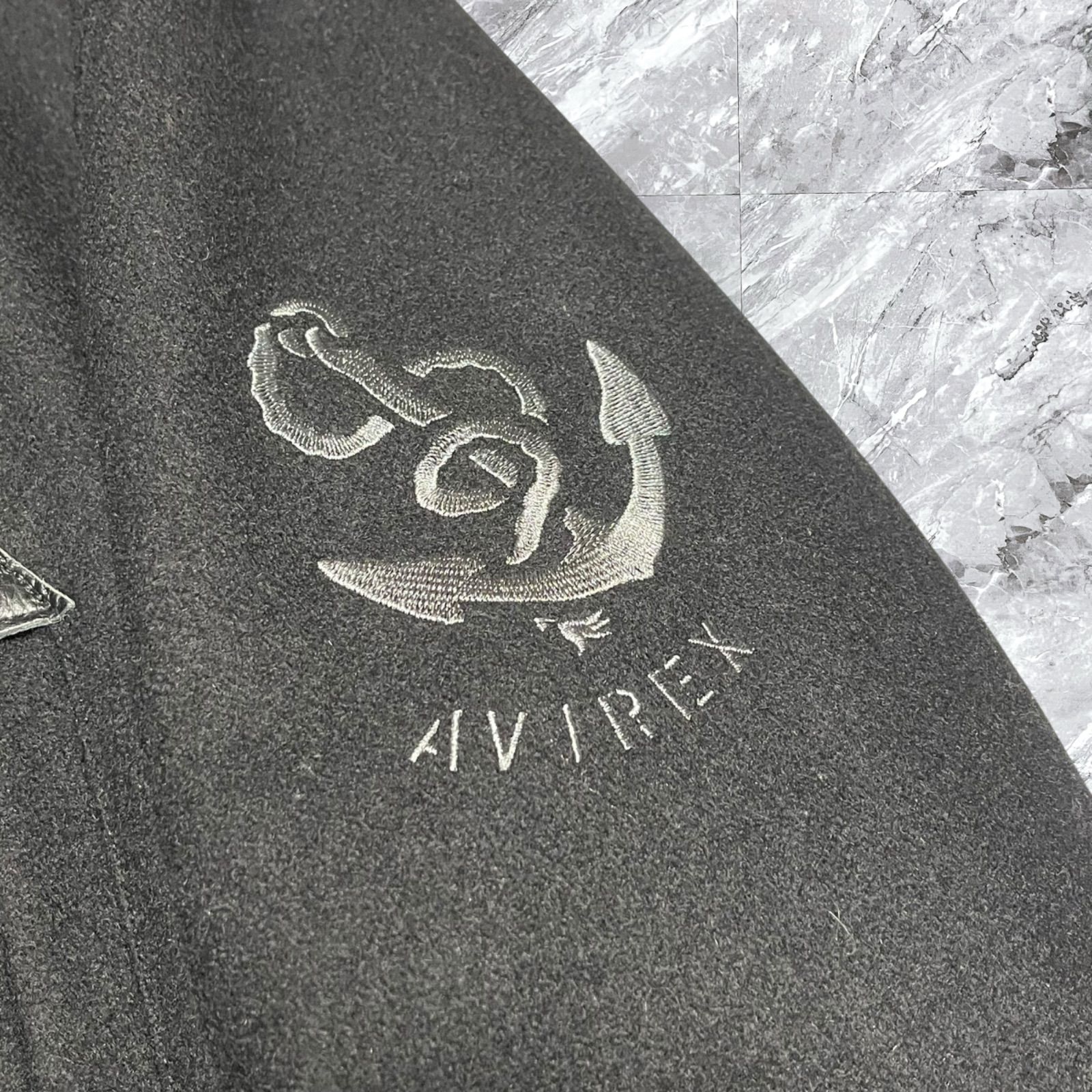 AVIREX ダブルブレストピーコート XL 大きいサイズ AVIREX アヴィレックス ダブルライダースジャケット