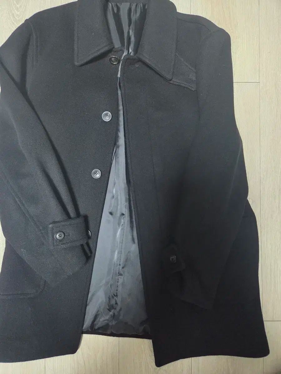 M クアーベルランディ カシミア ブレン ド ハーフコート ブラック