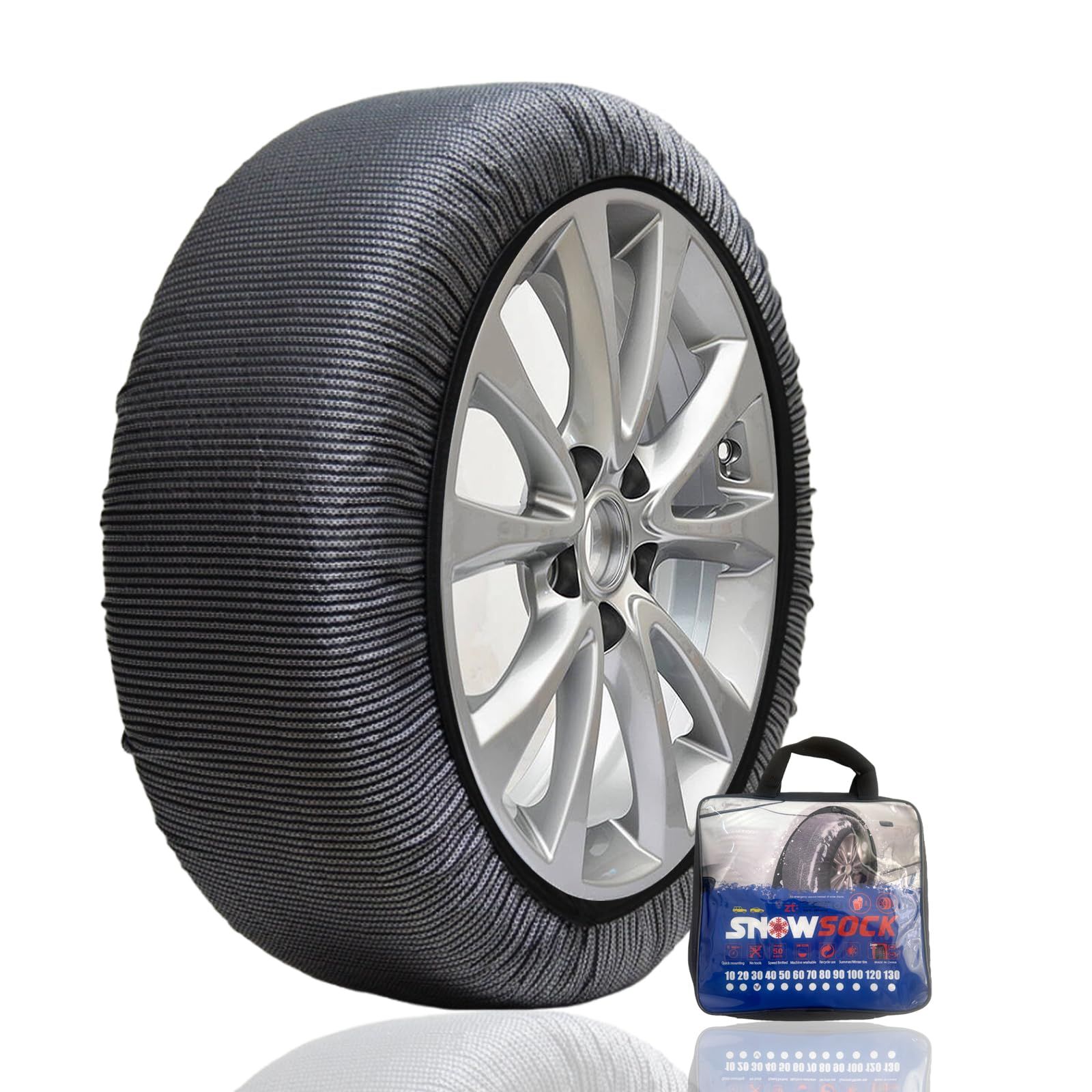 商品 タイヤチェーン 布製 スノーソックス 軽自動車 布チェーン 非金属 乗用車スノーチェーン 装着簡単 工具不要 軽い コンパクト チェーン規制対応 冬 緊急用 突然の降雪対策 205 60 R 16 215 225 40 19 55 1