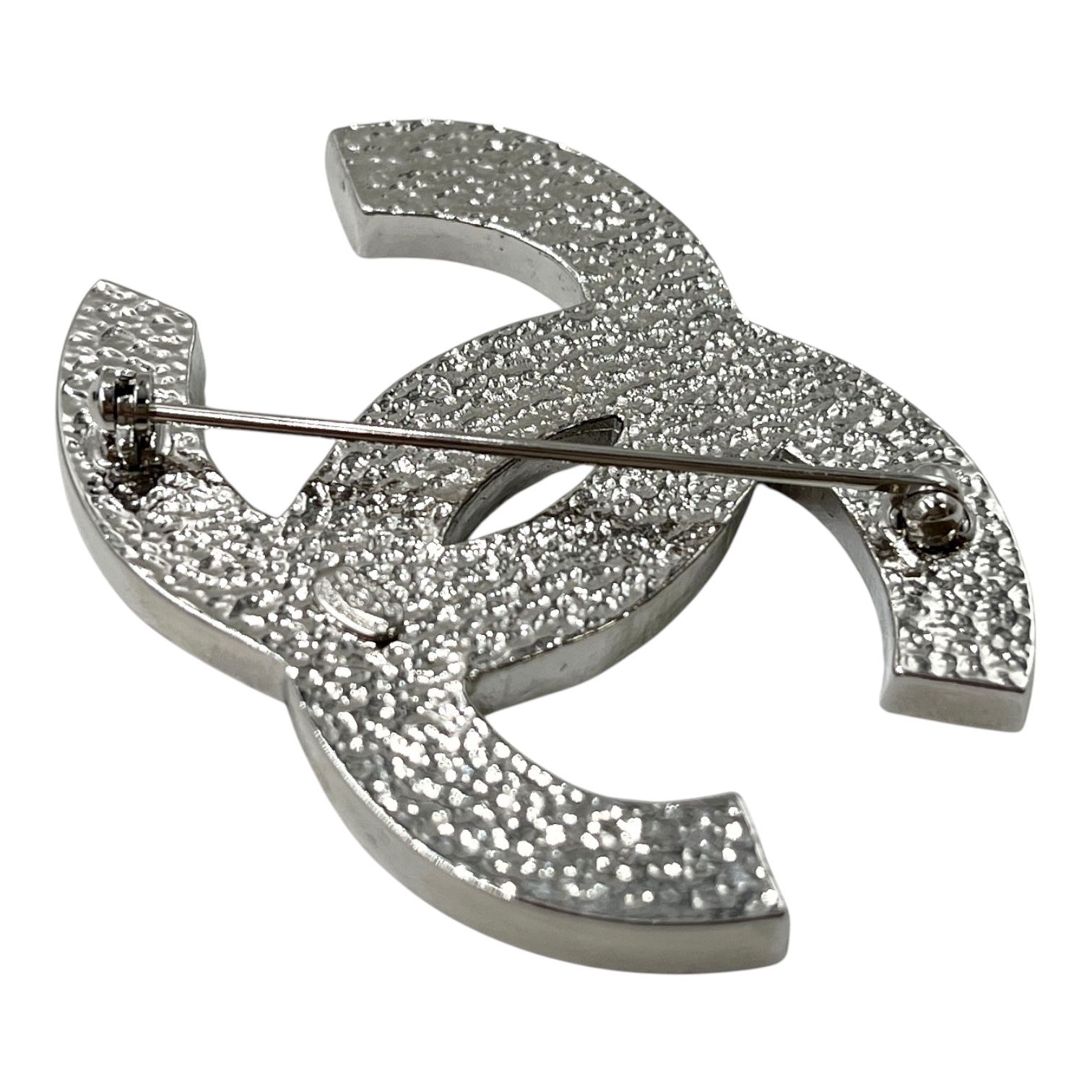 CHANEL シャネル ブローチ 01 P ココマーク シルバー ユニセックス インストーン