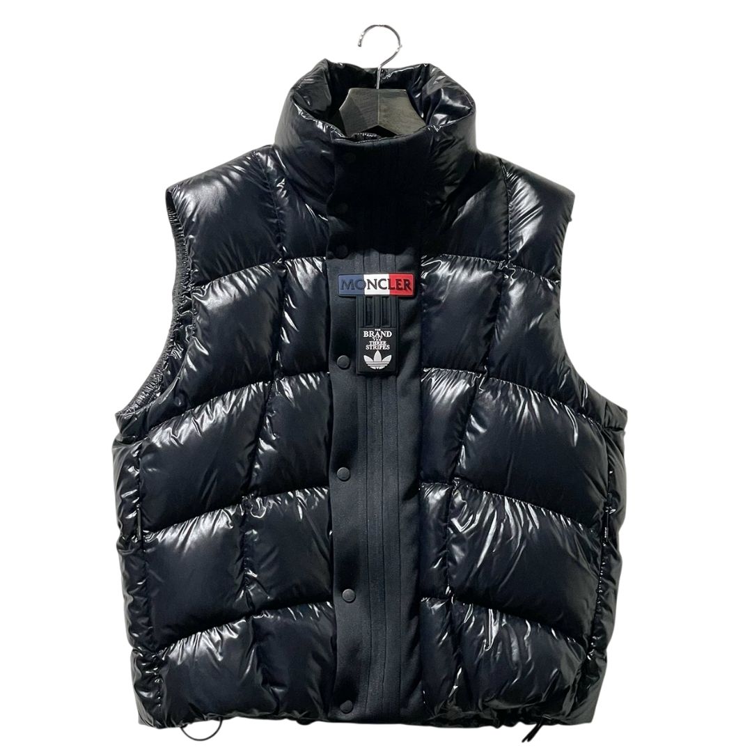 MONCLER×adidas モンクレール MONCLER GENIUS BOZON VEST ジーニアス メンズ ダウンベスト 3ストライプ アディダスコラボ 黒 サイズ4