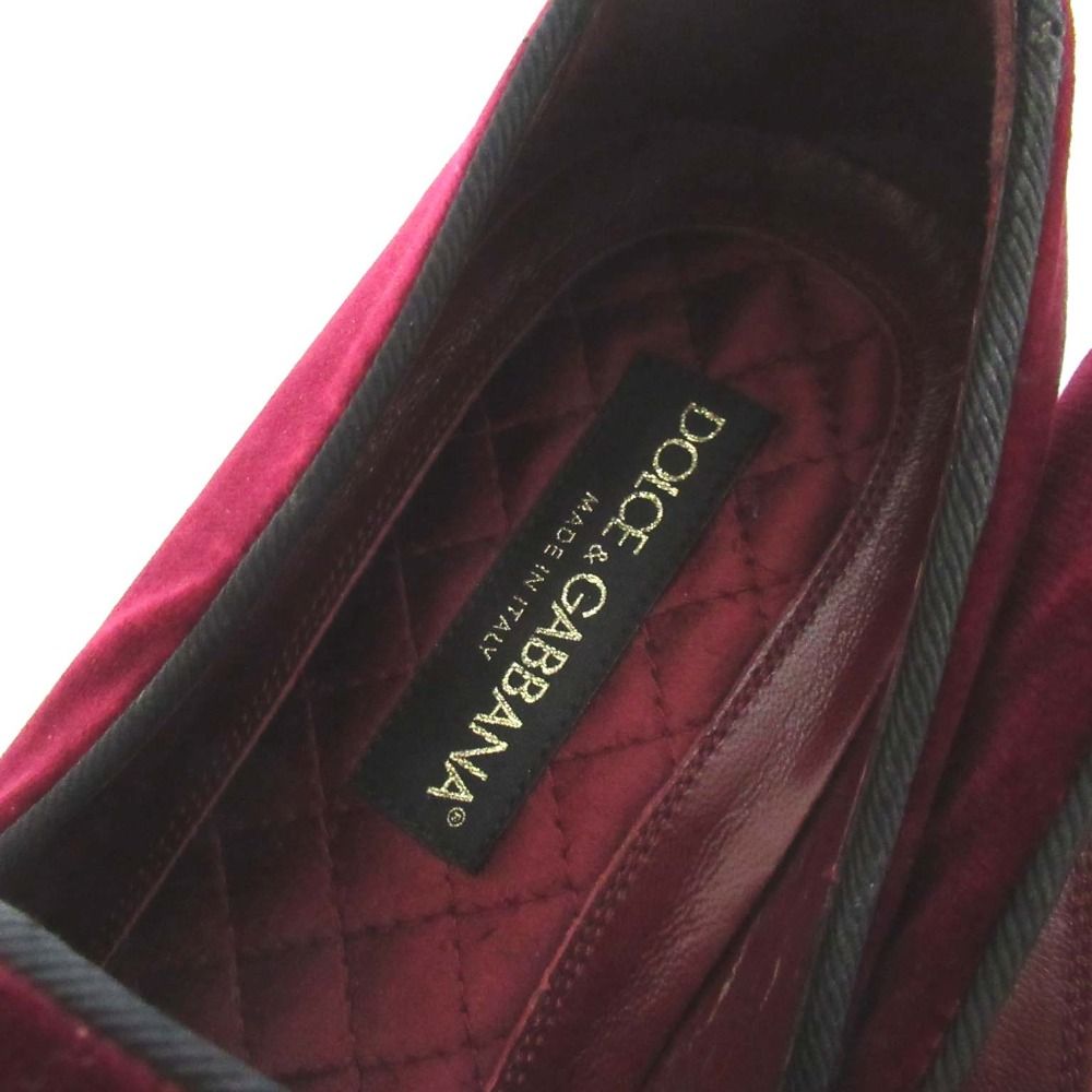 美品 DOLCE&GABBANA ドルチェ&ガッバーナ ベロア オペラシューズ  