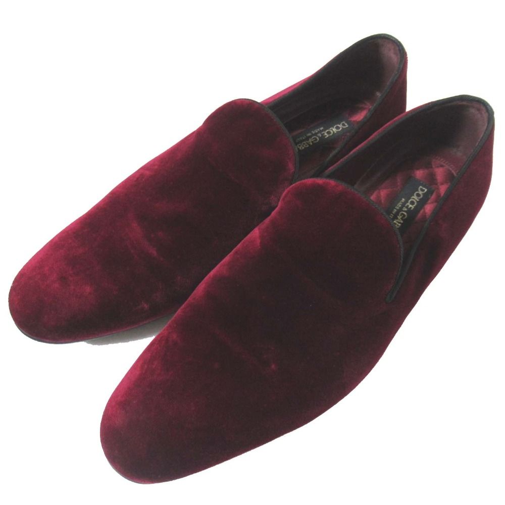 美品 DOLCE&GABBANA ドルチェ&ガッバーナ ベロア オペラシューズ  