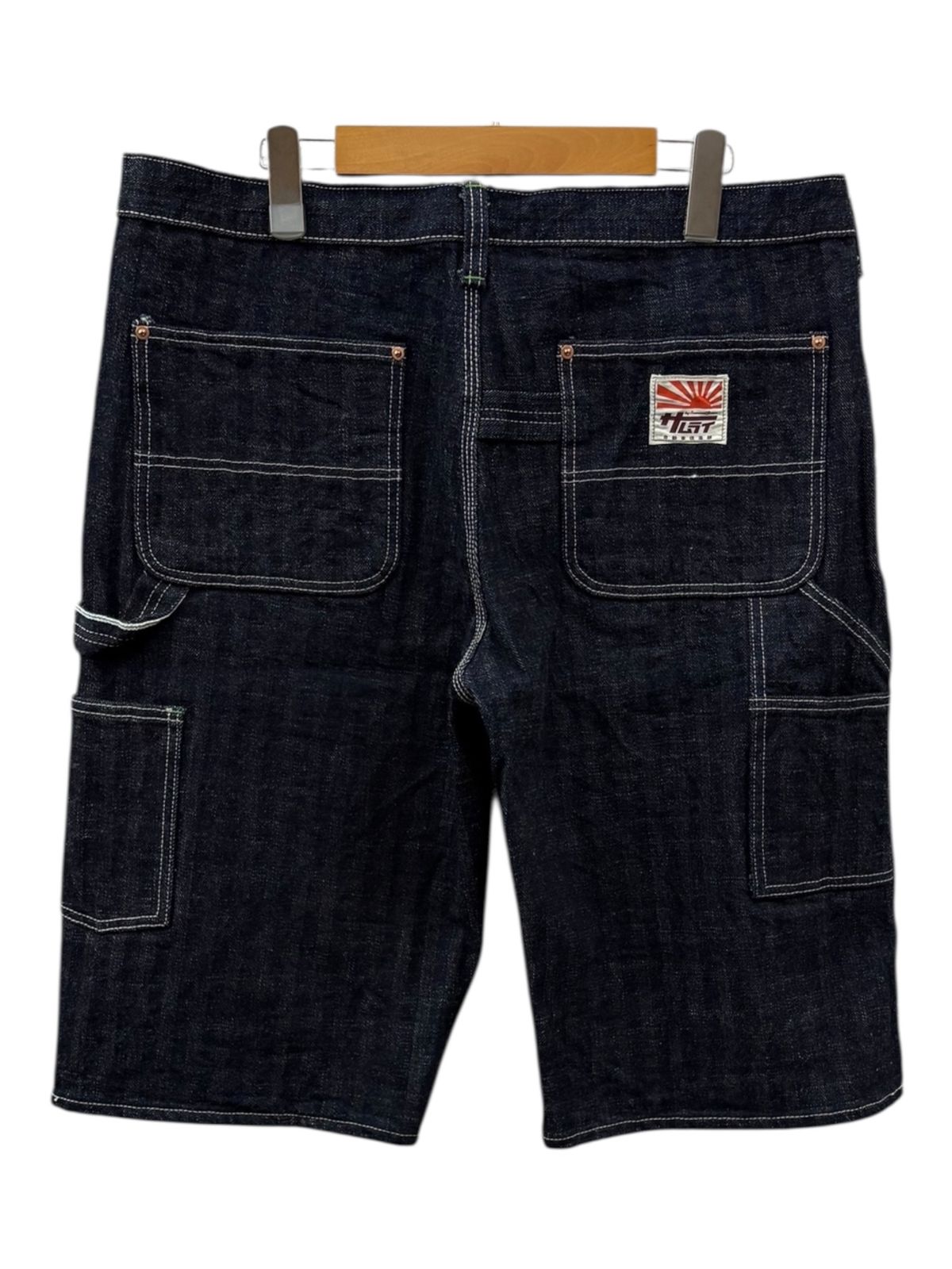 SAMURAI JEANS サムライジーンズ サムライ自動車倶楽部 17オンスヘリンボンデニム ショートパンツ ハーフパンツ SM155DX-P 38 インディゴ メンズ 078