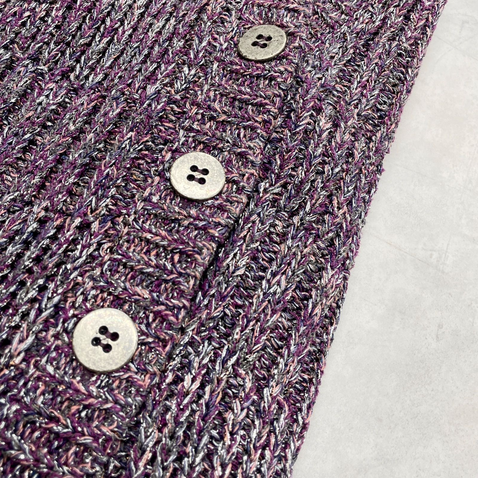 Chloe クロエ ニットカーディガン ロング フレア シルク キュプラ