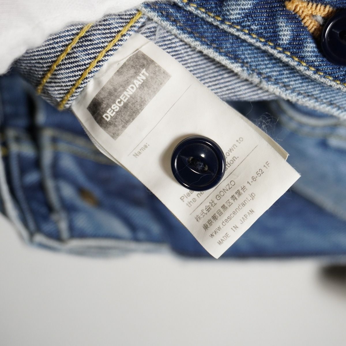 21SS DESCENDANT ディセンダント BRONC DENIM JACKET INDIGO デニム 