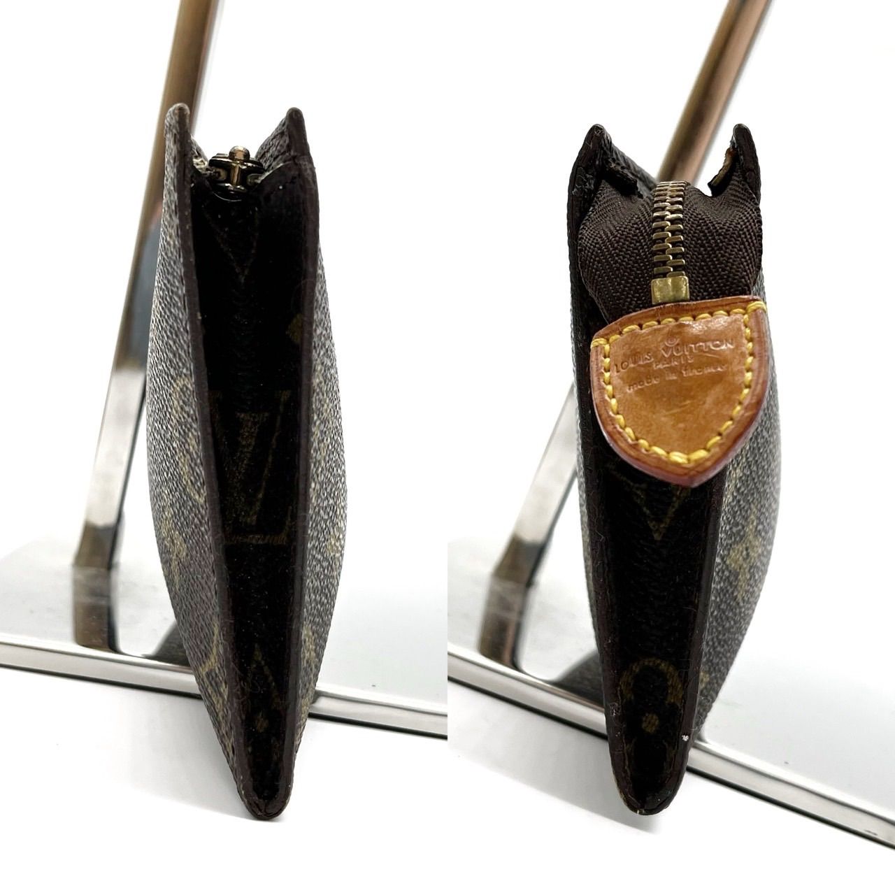 【鑑定済 良品】ルイヴィトン パピヨン付属ポーチ モノグラム PVC×レザー 鑑定済 良品】ルイヴィトン パピヨン付属ポーチ モノグラム