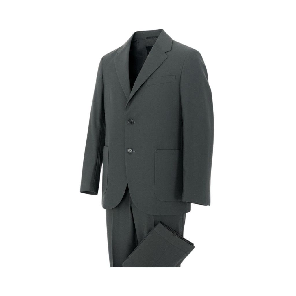 19k10 JOHN SMEDLEY ENGLAND ジョンスメドレー セットアップスーツ シングル 2B アンコンジャケット スラックス ウール混 メンズ 紳士服 1 S ダークグレーu02t