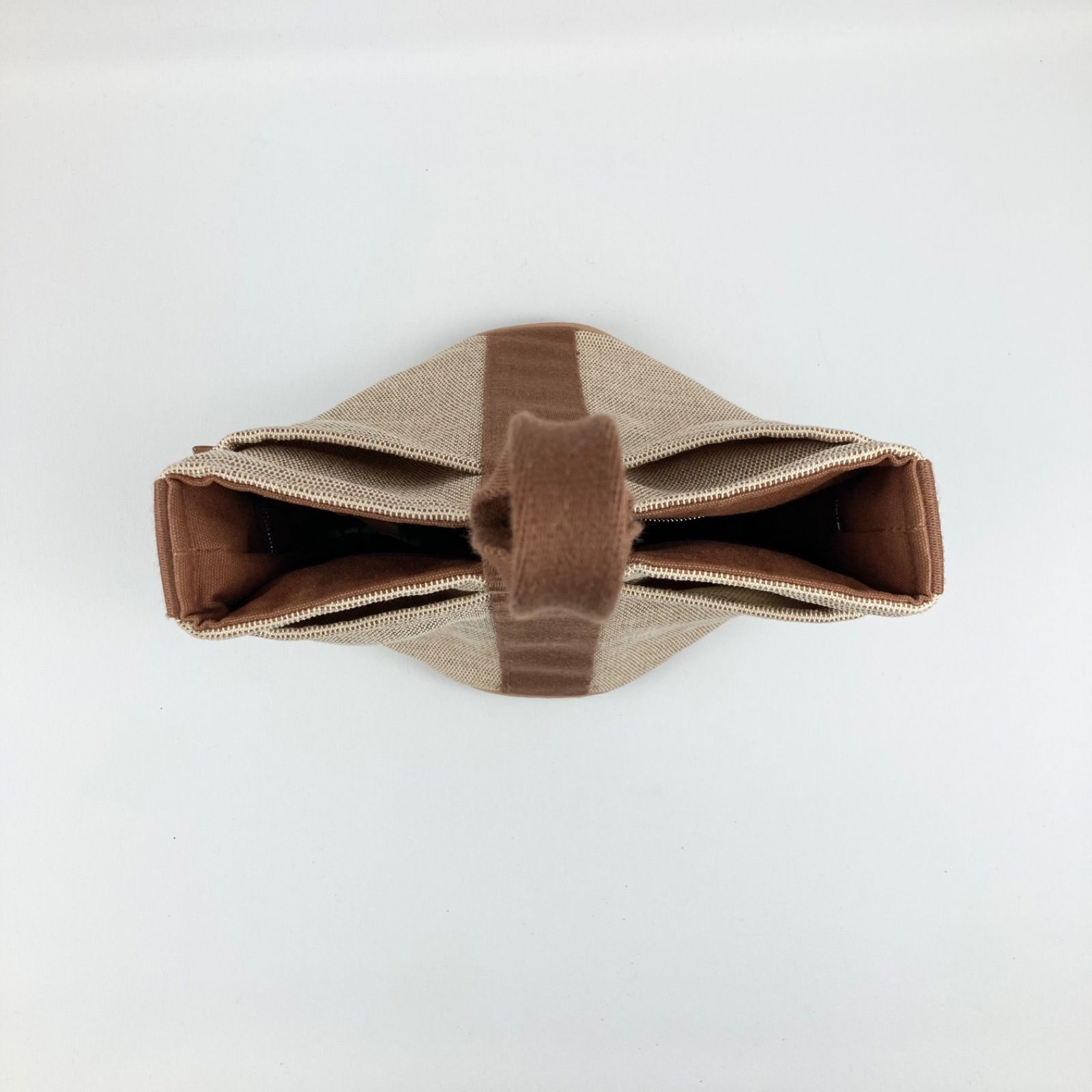 HERMES エルメス サクソーPM ハンドバッグ キャンバス トワルアッシュ 