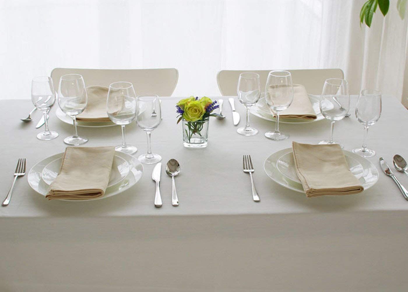 ブルーミング中西 テーブルクロス デリシャス 10色 4サイズ 撥水 長方形 無地 洗濯機で洗える 撥水加工 カマンベール 白 130×230cm