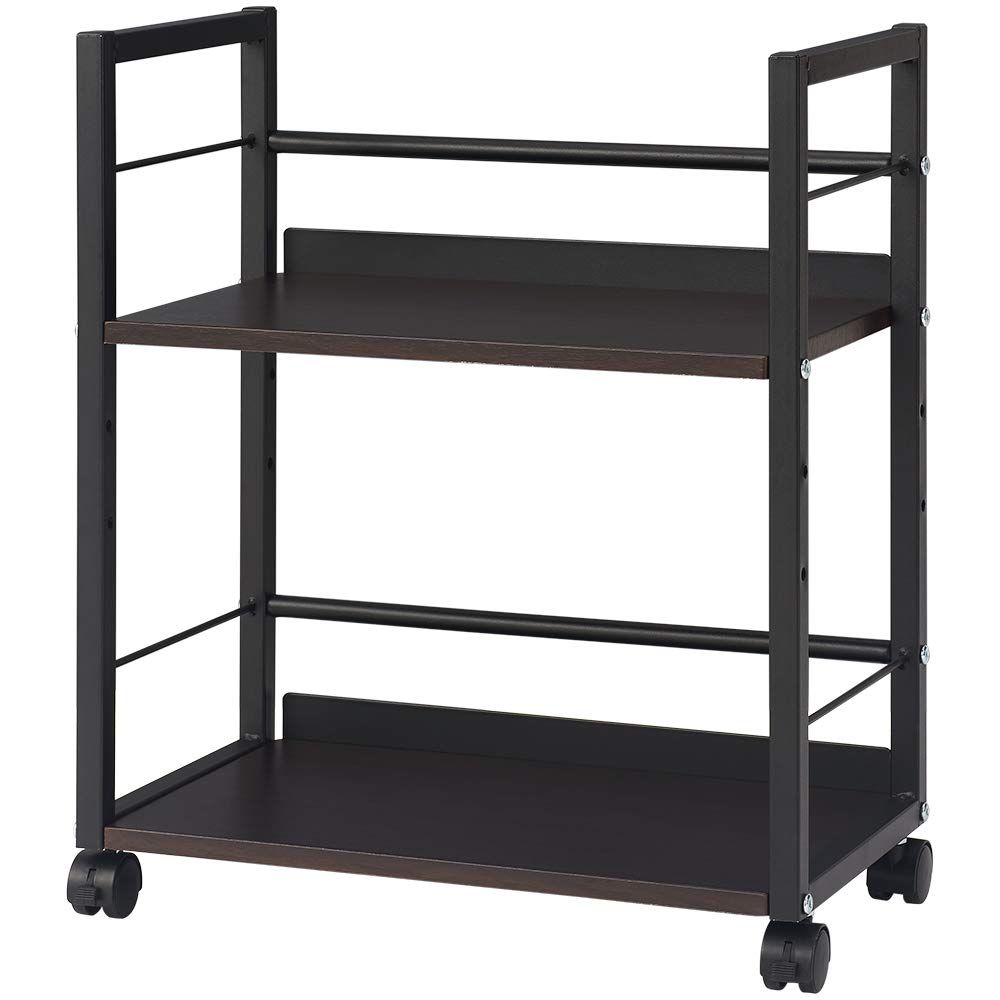 新品 ナカバヤシ デスクターナ デスク下収納 キャスター付きラック 机下ワゴン ダーク木目 ND-001DM